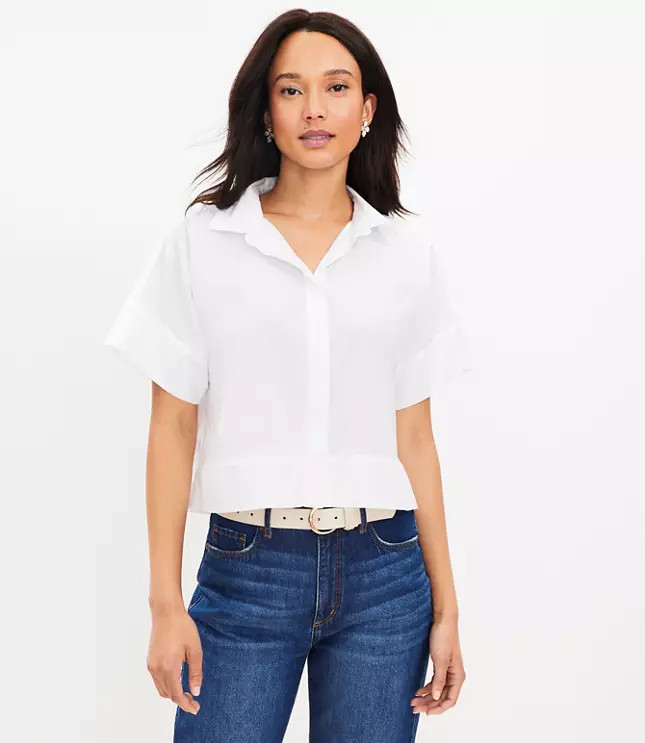 Modern Drop Shoulder Everyday Shirt | Loft | LOFT
