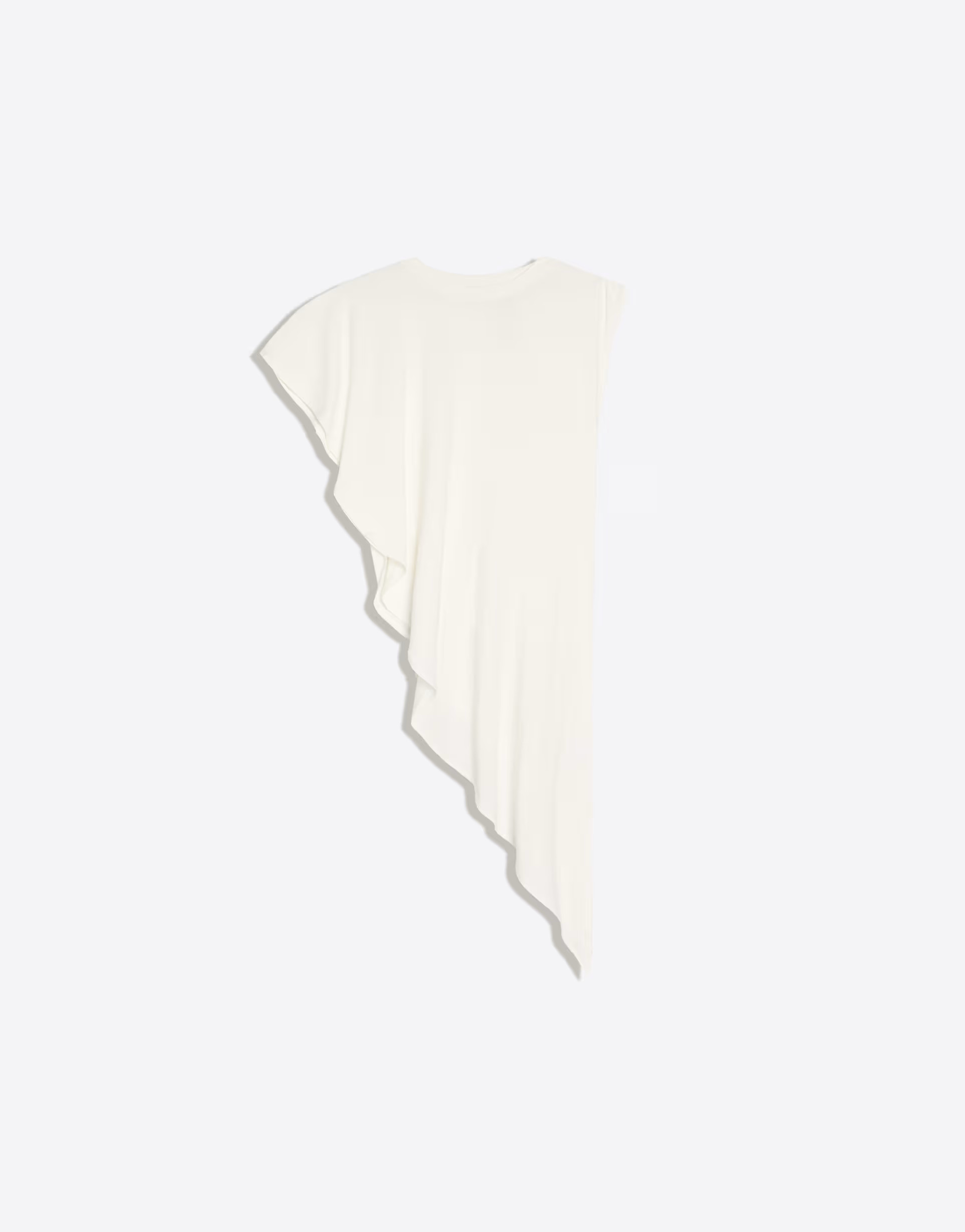 Bershka langes asymmetrisches T-Shirt in Wei\u00df | ASOS (Global)