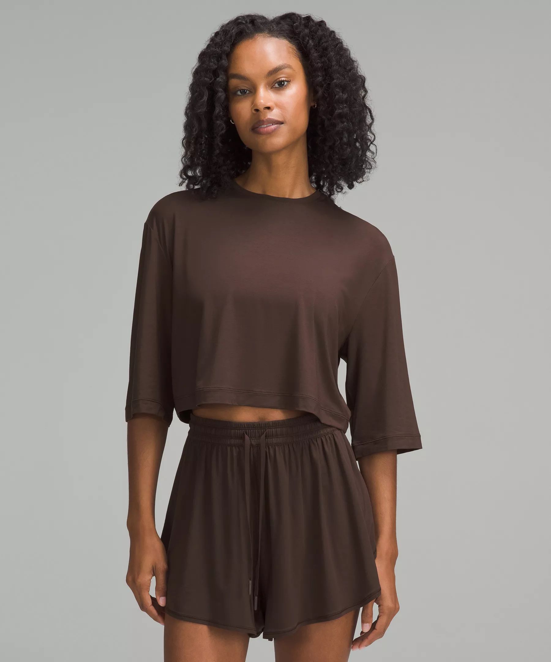 Modal Relaxed-Fit Cropped Short-Sleeve Shirt | Lululemon (US)
