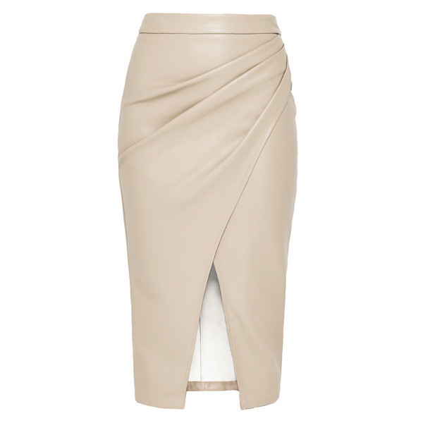 Oh So Lush Boutique | Womens Faux Leather Midi Skirt | Beige | Large | Jane – Boutique Shopping Deals