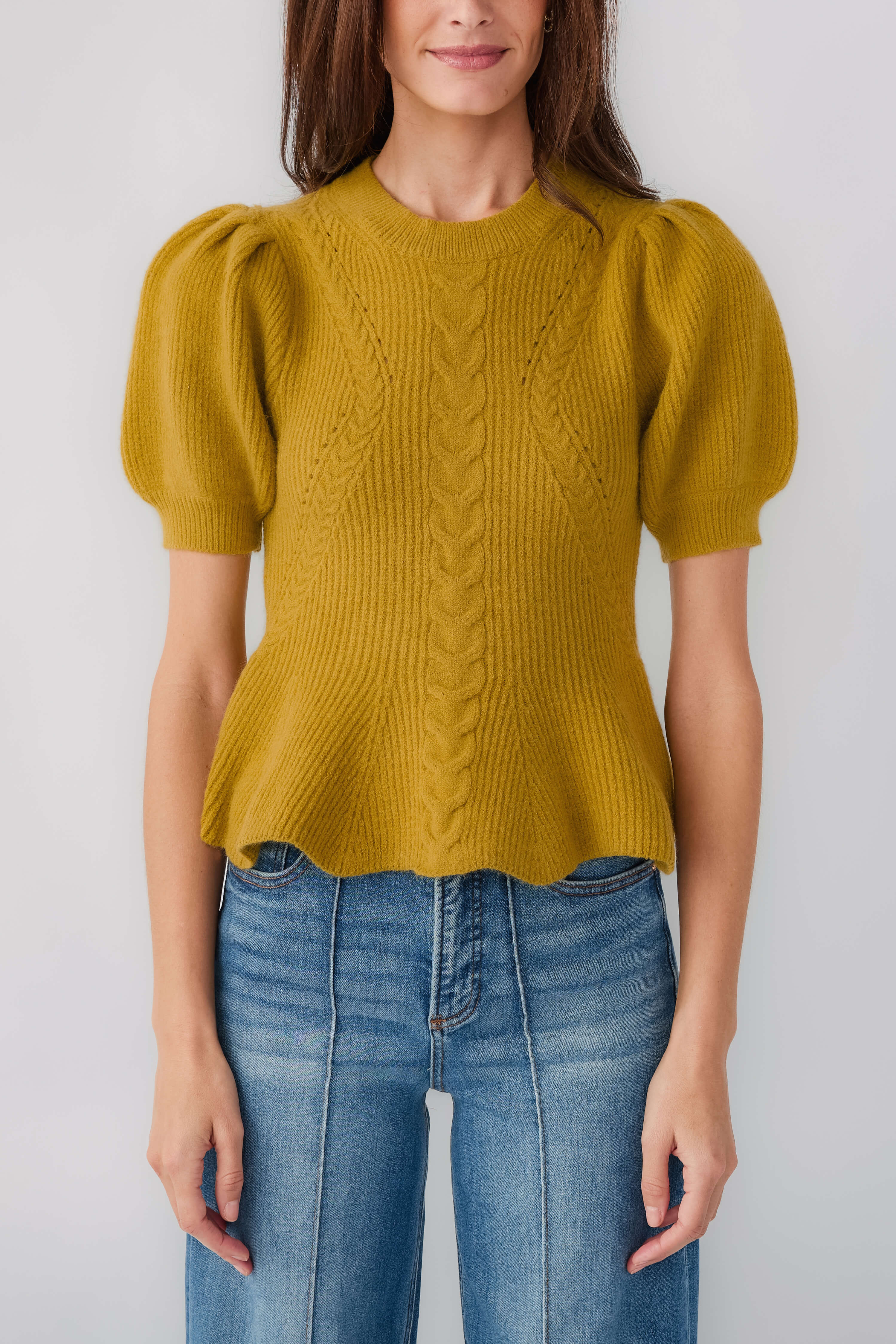 Strut & Bolt Flared Puff Sleeve Knit Top | Social Threads