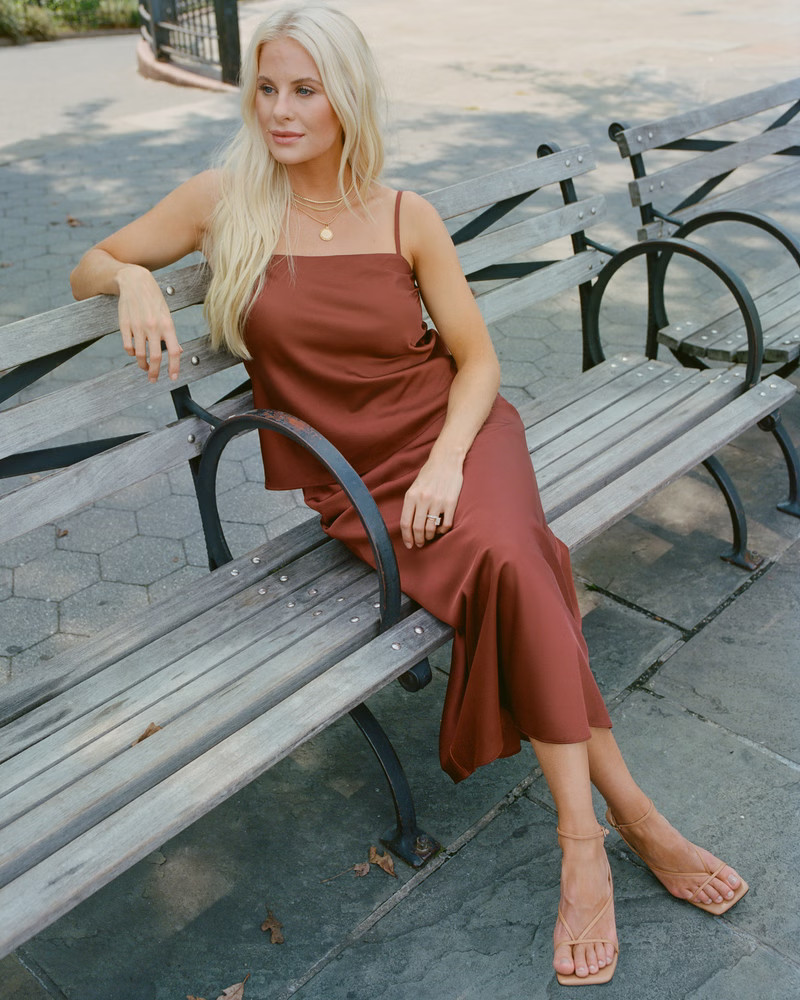 Satin Squareneck Cami Top | Abercrombie & Fitch (US)