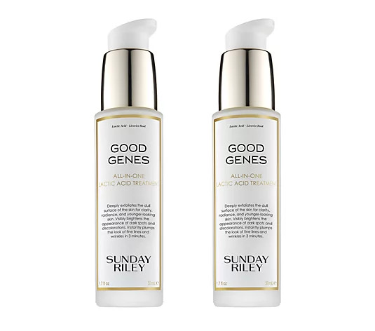 Sunday Riley SuperSize 1.7oz Good Genes Lactic Acid Treatment Duo | QVC
