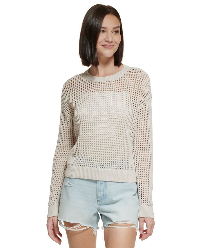 Calvin Klein Jeans Open Stitch Sweater & Reviews - Sweaters - Juniors - Macy's | Macys (US)
