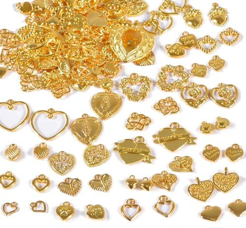 stino 100 Gram Metal Charms for Jewelry Making, Silver & Gold Plated, Bulk Pack for Bracelets, Ne... | Amazon (US)