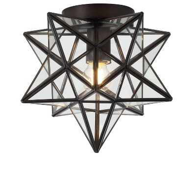 12" Metal/Glass Stella Moravian Star Flush Mount (Includes Energy Efficient Light Bulb) - JONATHA... | Target