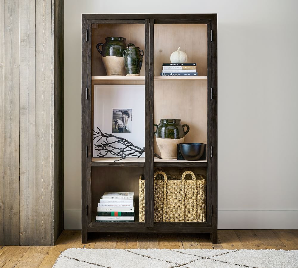Folsom Glass Storage Cabinet | Pottery Barn (US)