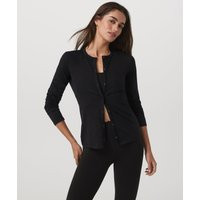 Vuori Long Sleeve Halo Snap Cardigan | Black Heather | Small | Vuori Clothing (US & Canada)