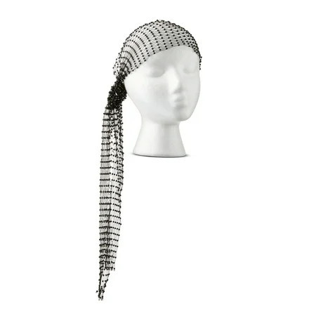 Rhinestone Scarf, Black, Halloween Accessory for Adults, by Way to Celebrate | Walmart (US)