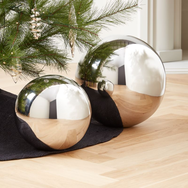 Nix Stainless Steel Decorative Orbs, Set of 2 + Reviews | CB2 | CB2
