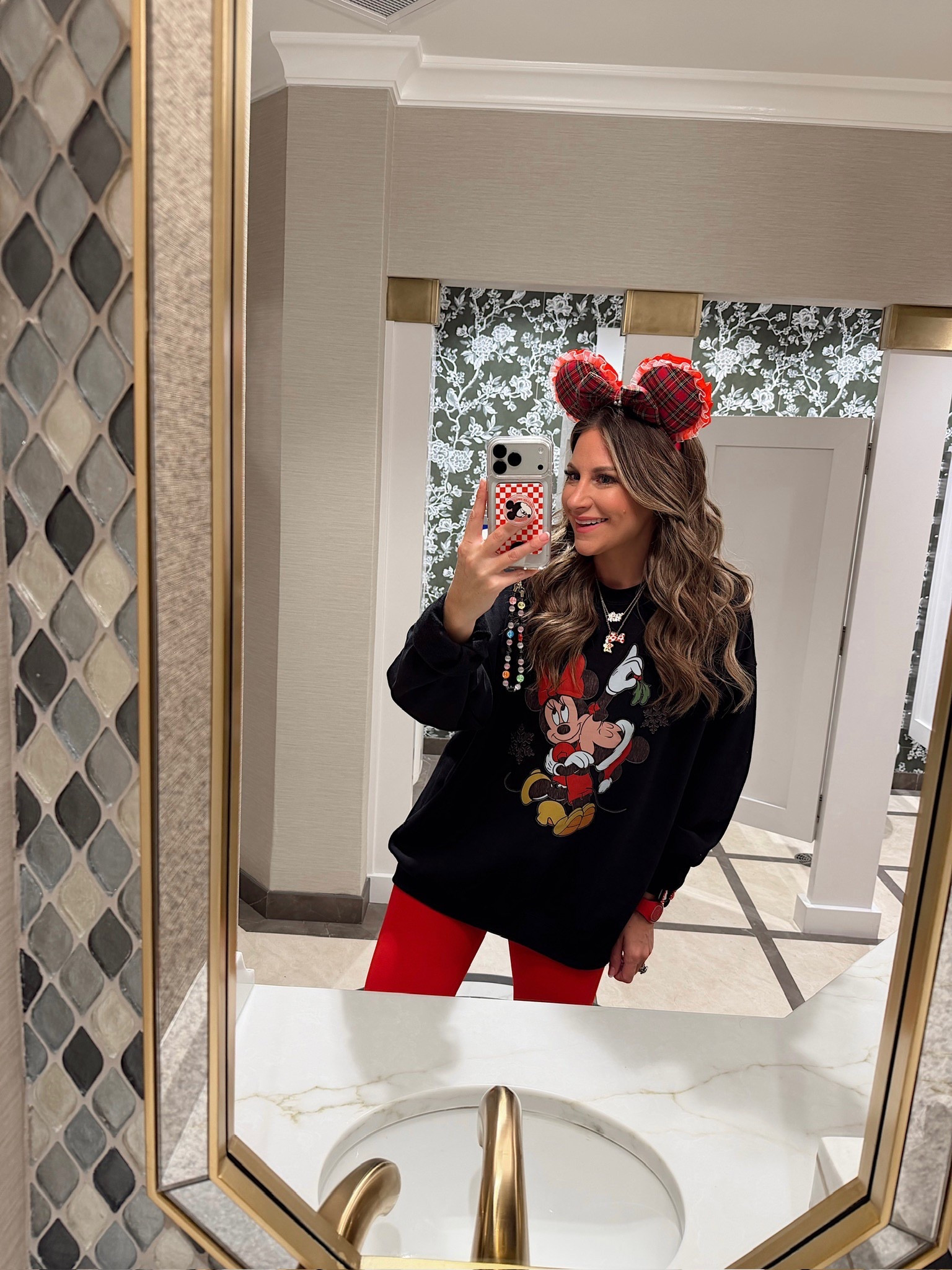 Today’s Walt Disney World ootd! In an xl sweatshirt, small leggings, necklaces and Etsy ears!

#LTKTravel #LTKHoliday #LTKStyleTip
