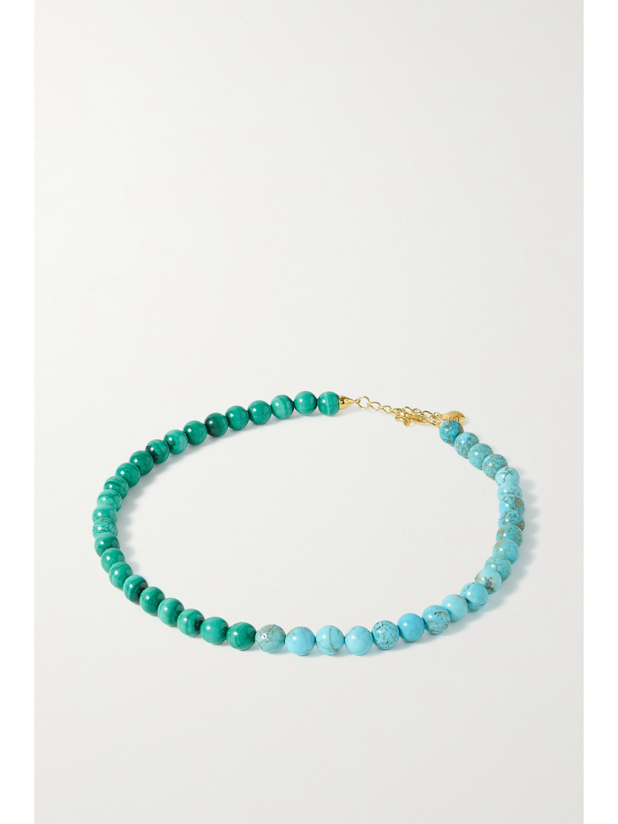 Fry Powers - Gold-plated, Turquoise And Malachite Necklace - one size | NET-A-PORTER (US)