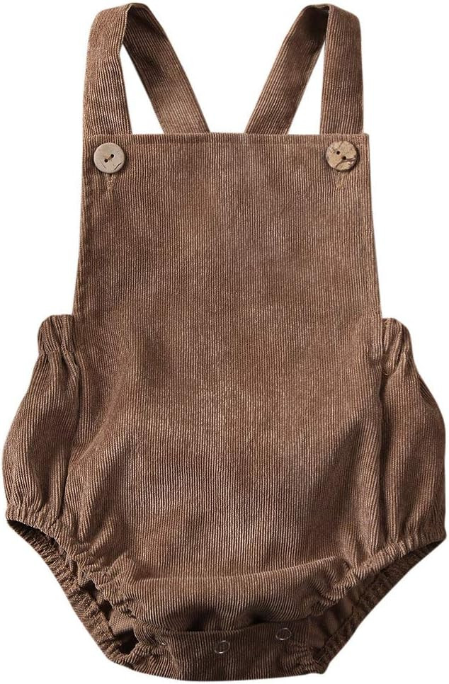 Kuriozud Unisex Baby Boy Girl Clothes Sleeveless Romper Bodysuit Crossback Strap Jumpsuit Overall... | Amazon (US)
