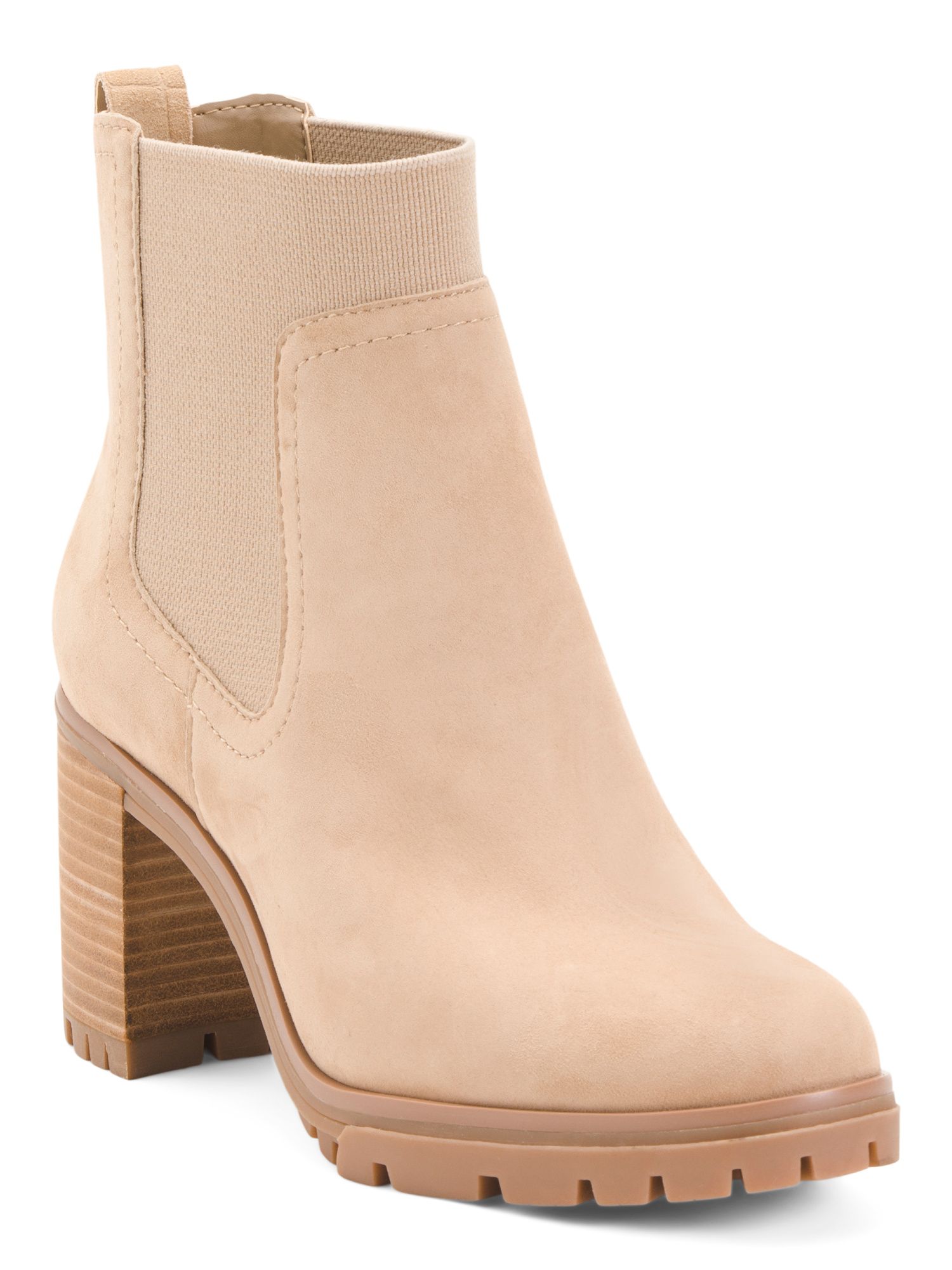 Suede Gore Casual Heel Booties | TJ Maxx