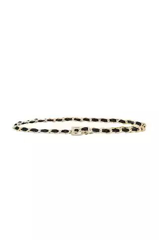 8 Other Reasons Leather Chain Belt in Gold & Black from Revolve.com | Revolve Clothing (Global)