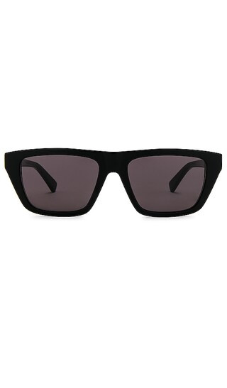 Triangle Stud Rectangular Sunglasses in Black | Revolve Clothing (Global)