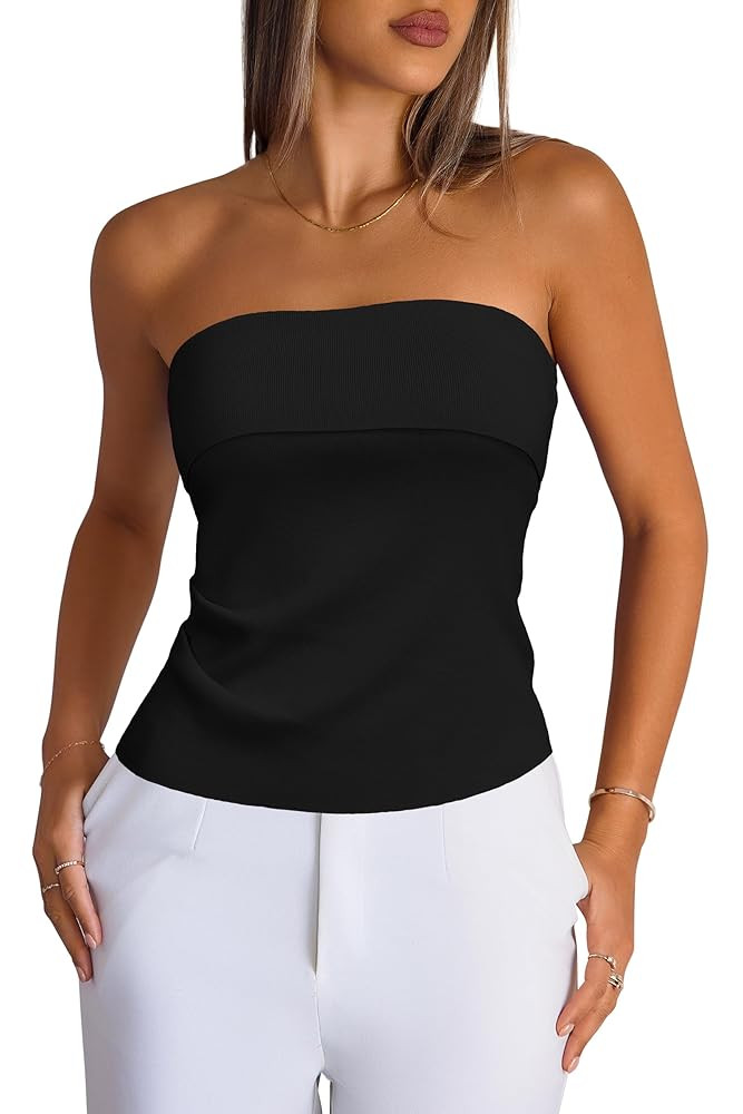 Arach&Cloz Women’s Silk Blend Non Slip Summer Going Out Tube Tops 2025 | Amazon (US)