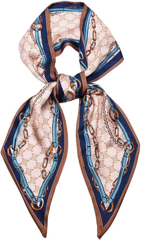 Silk Like Scarf for Women Neck Scarf Belt Satin Scarf for Hair Tie Fashion Purse Scarf for Handba... | Amazon (US)