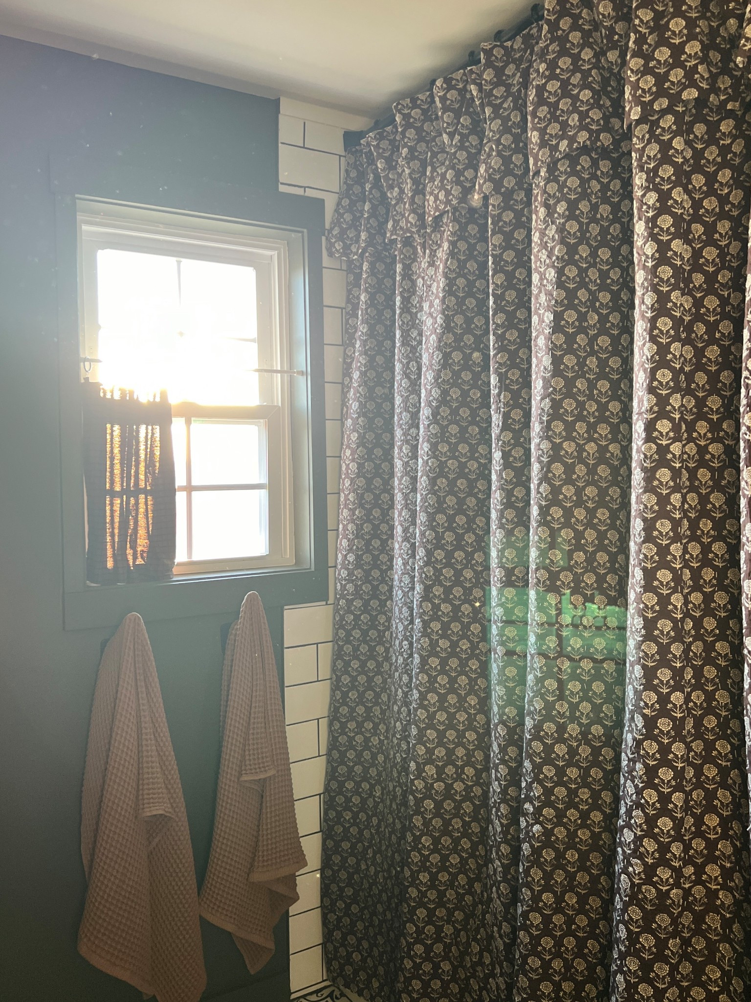 DIY shower curtain with a kantha quilt for an amber interiors look for less!! 

This is a level 1 DIY and turned out so beautiful! You only need the quilt, the hem tape, and an iron!

#showercurtain #DIY #blockprintshowercurtain

#LTKHome