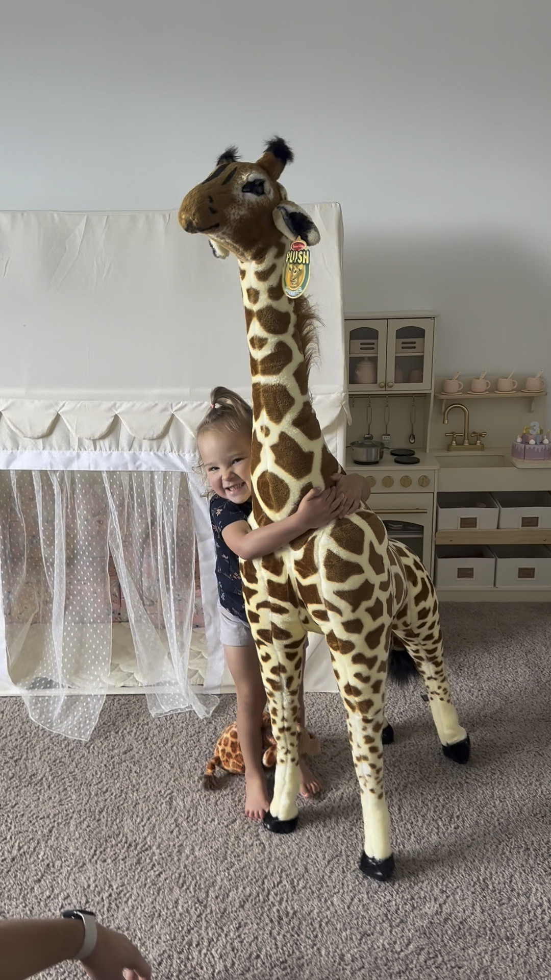 Ember’s favorite animal is a giraffe (because one licked her head at the zoo one time). So we knew we had to get this for our future renovated playroom! Haha she LOVES it! 

#LTKFamily #LTKBaby #LTKKids