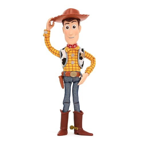 Disney Store Official Sheriff Woody Interactive Talking Action Figure, Pixar's Toy Story, 39cm/15”, Pull string Cowboy Doll Featuring 15+ English Phrases, Interacts with Other Characters, Ages 3+ | Amazon (UK)