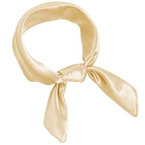 Pistha Chiffon Scarf Square Ribbon Neck Scarf Satin Scarf Handkerchief for Halloween Retro Women Girls Costume Accessory | Amazon (US)