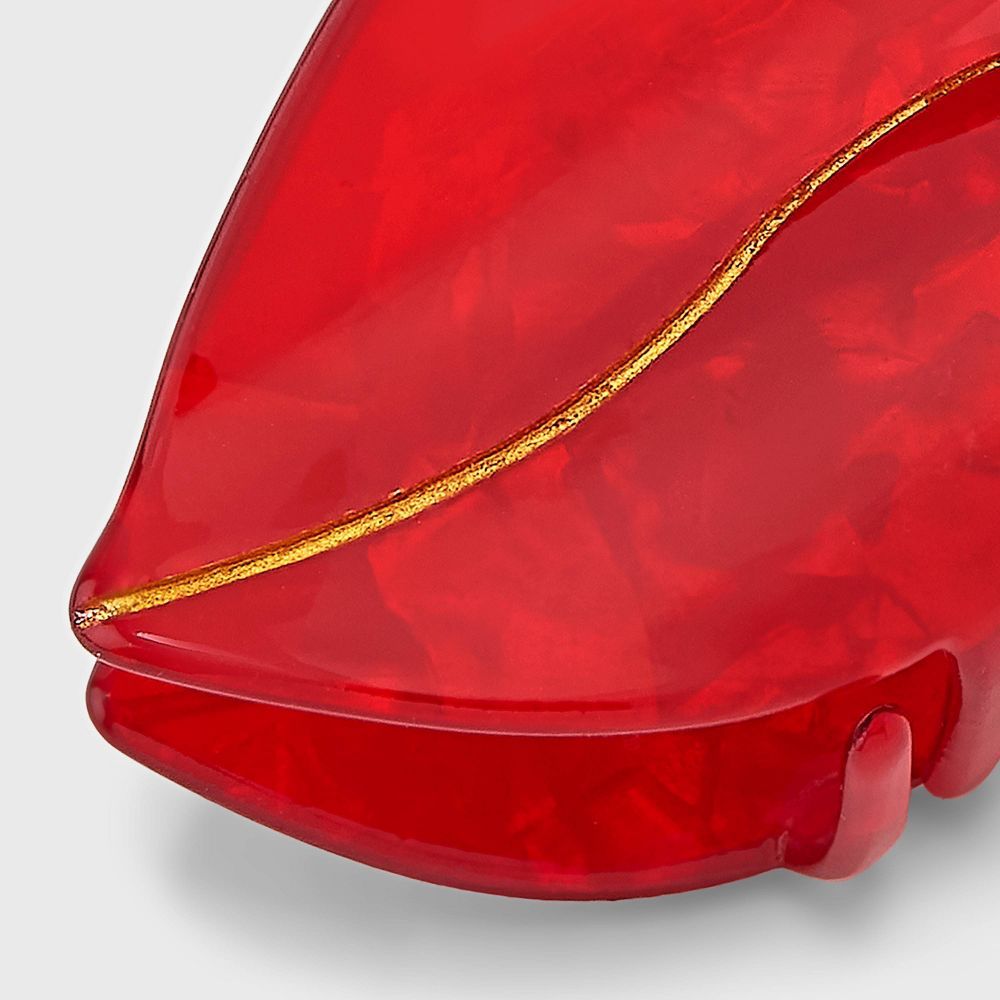 Lip Shaped Acrylic Claw Hair Clip - Red | Target