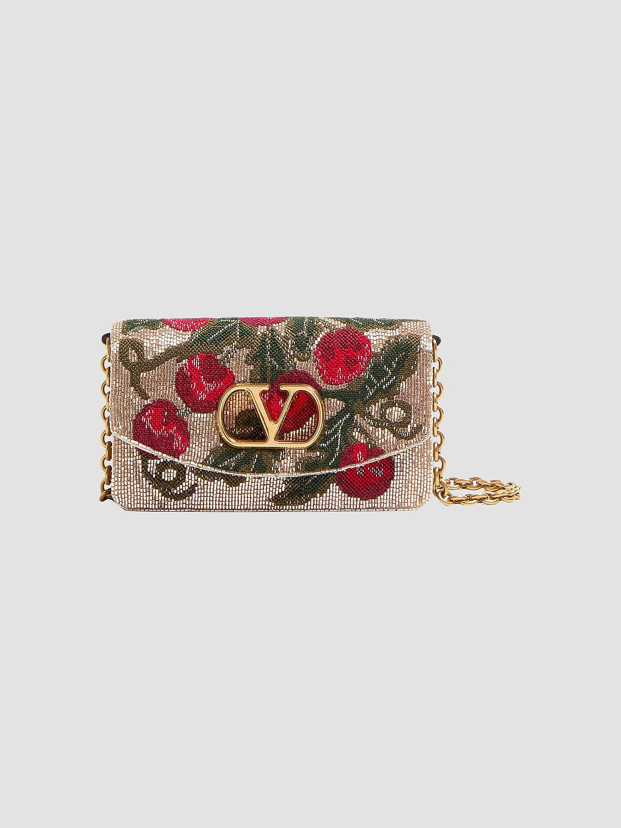 Valentino Garavani Vain Embroidered Shoulder Clutch | Saks Fifth Avenue | Saks Fifth Avenue