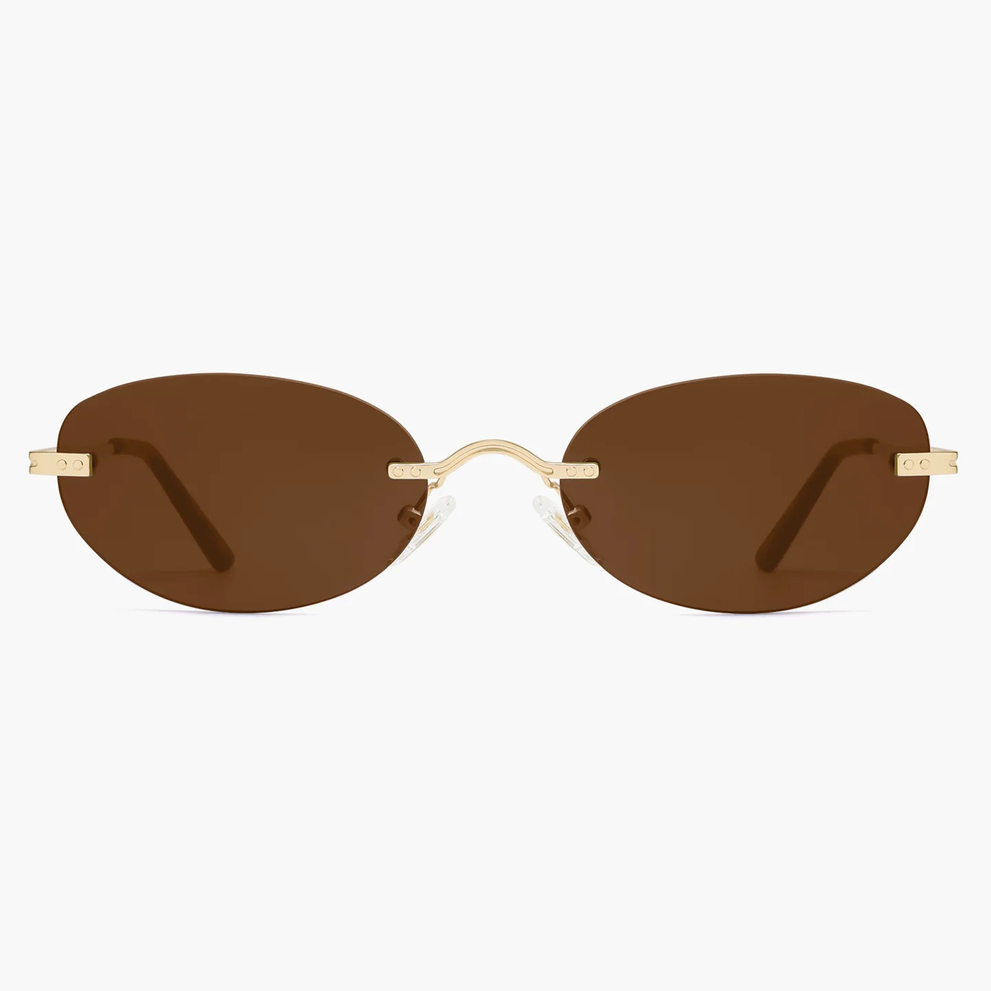 Women Trendy Rimless Retro Small Oval Sunglasses SJ1242 | SOJOS VISION | SOJOS VISION