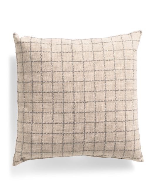Made In Usa 22x22 Checkered Pillow | TJ Maxx