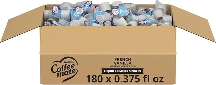 Nestle Coffee mate Coffee Creamer, French Vanilla, Liquid Creamer Singles, Non Dairy, No Refriger... | Amazon (US)