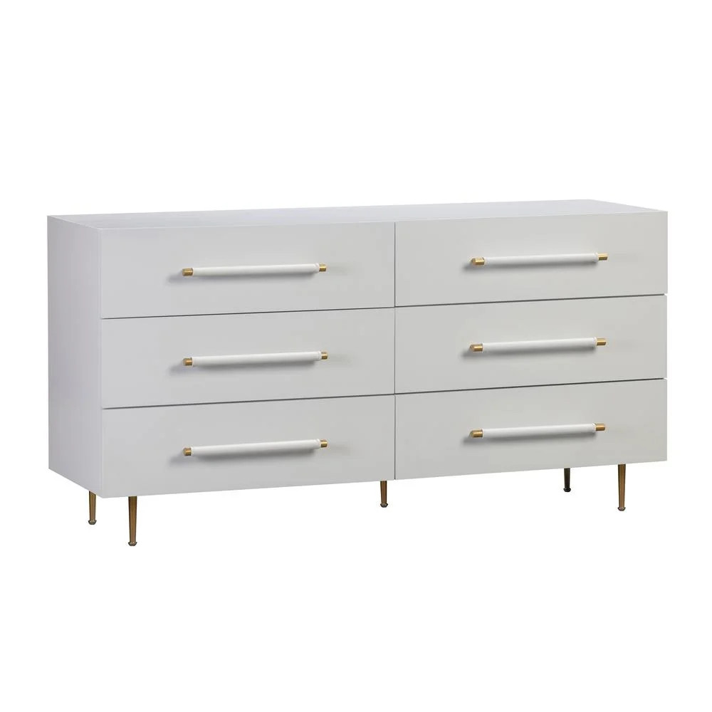 TOV Furniture Trident White 6 Drawer Dresser - Walmart.com | Walmart (US)