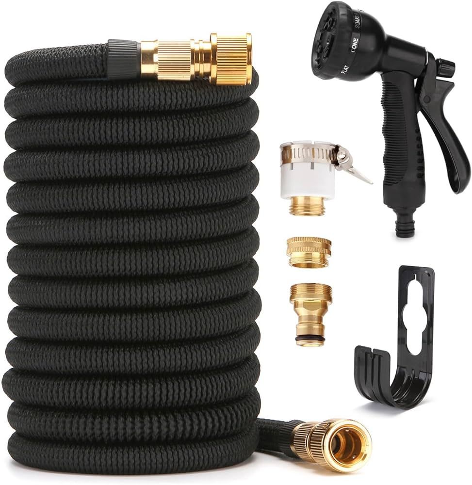 JIANLEI Expandable Garden Hose 50FT, retractable water hose that can extend 3 times,3 types of co... | Amazon (US)