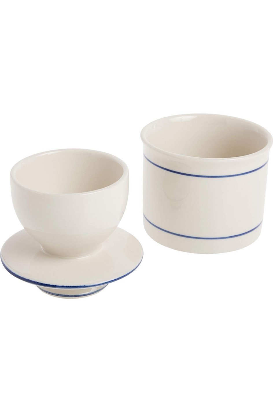 Cute blue and white butter bell 