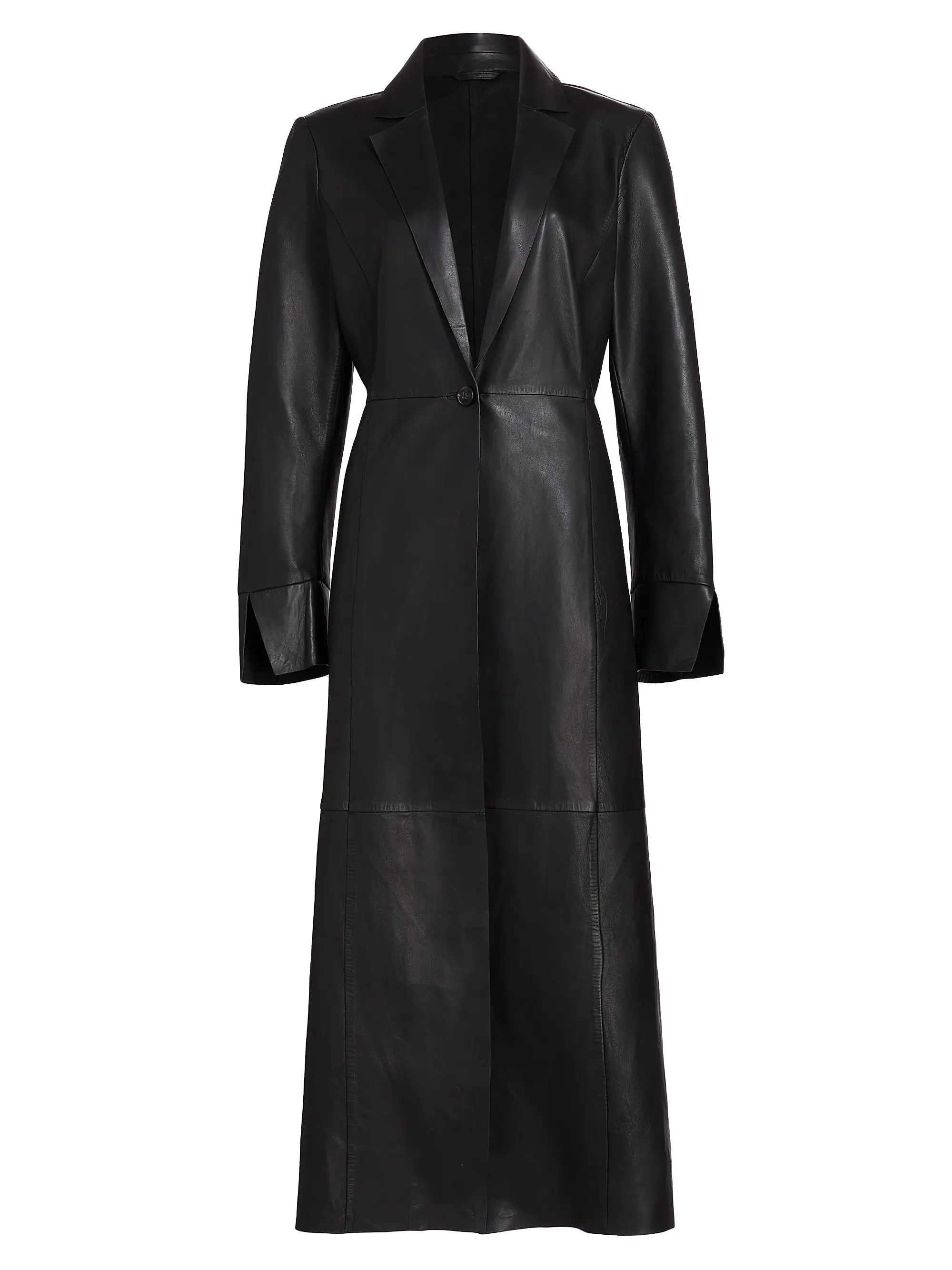 Evanna Long Leather Coat | Saks Fifth Avenue