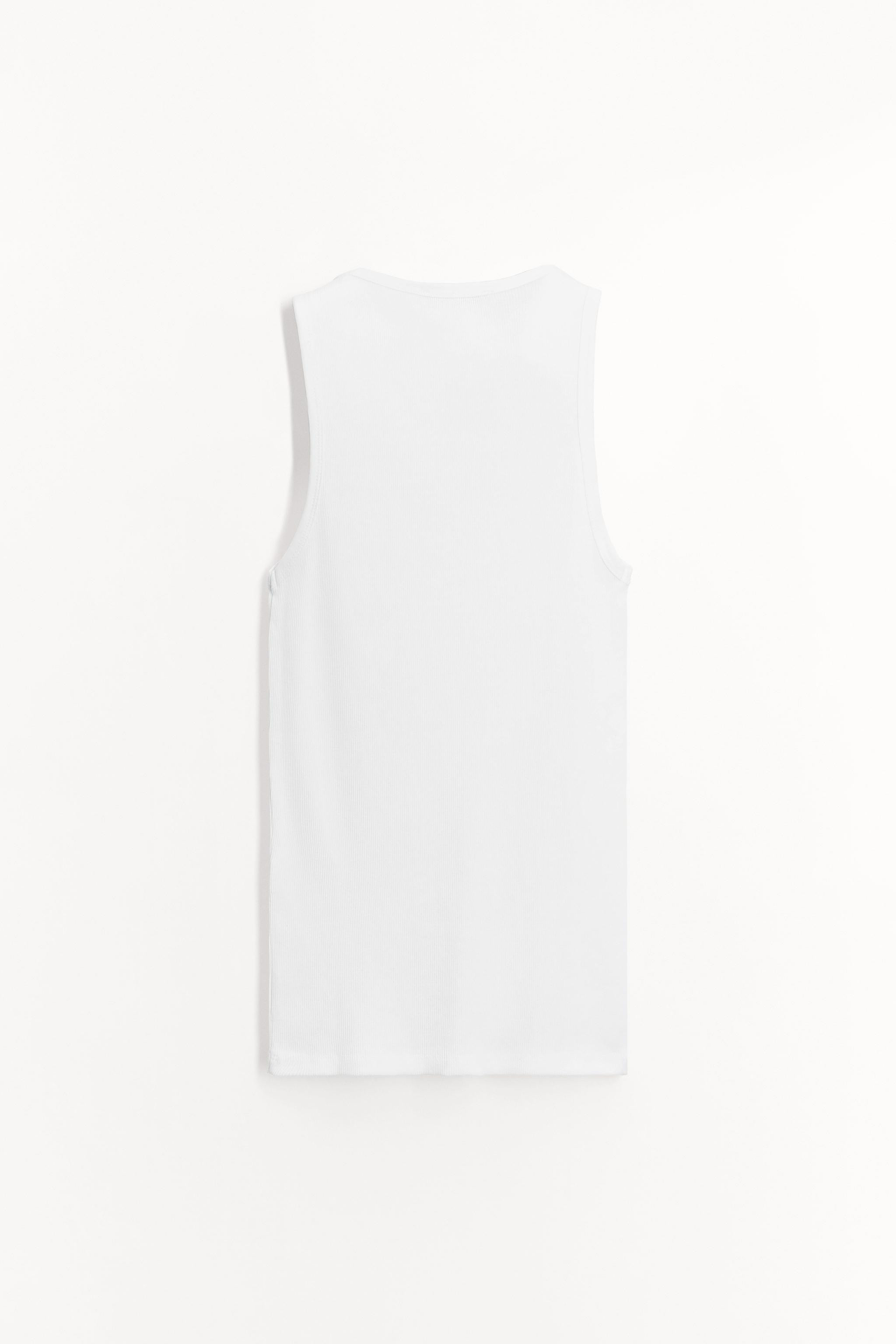 SLEEVELESS RIBBED COTTON T-SHIRT | Zara US