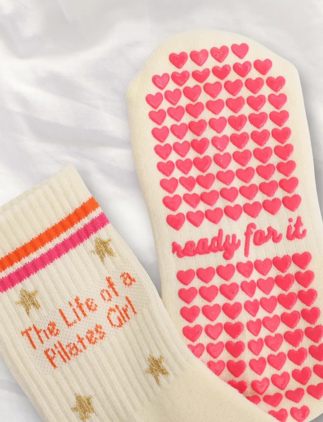 The Life of a Pilates Girl Grip Socks With Glitter Stars Fits US 5-10 / EU 35-41 - Etsy | Etsy (US)