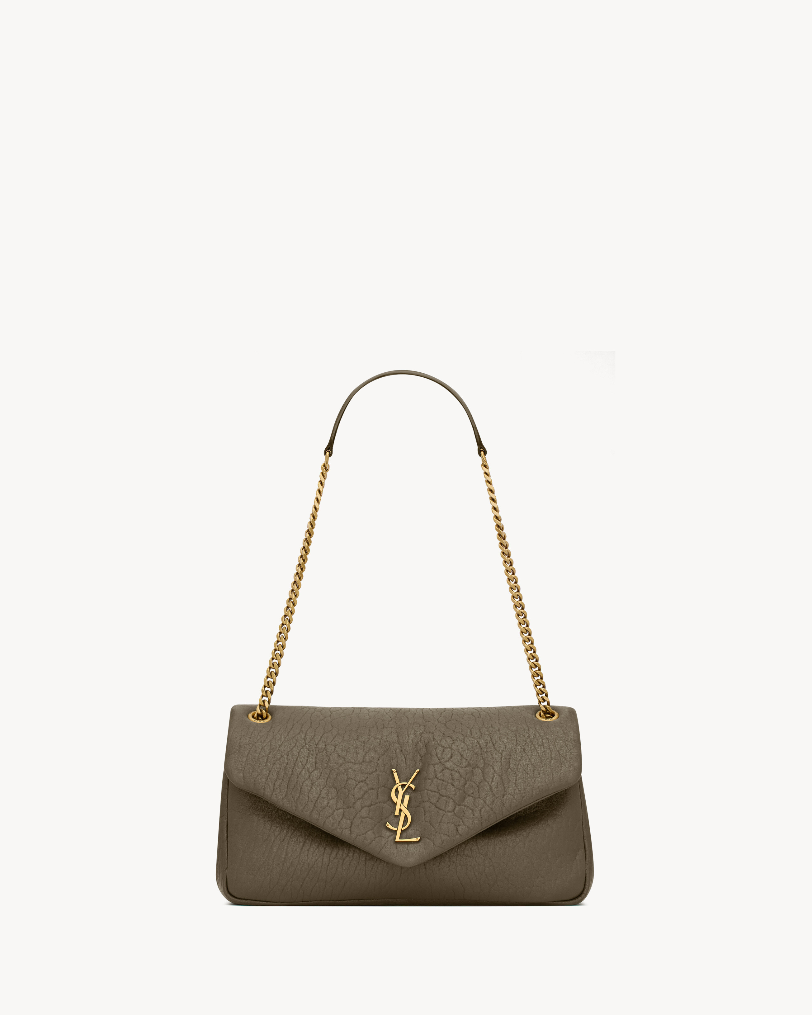Saint Laurent Calypso Medium In Grained Lambskin - Green - Women - One Size | Saint Laurent Inc. (Global)