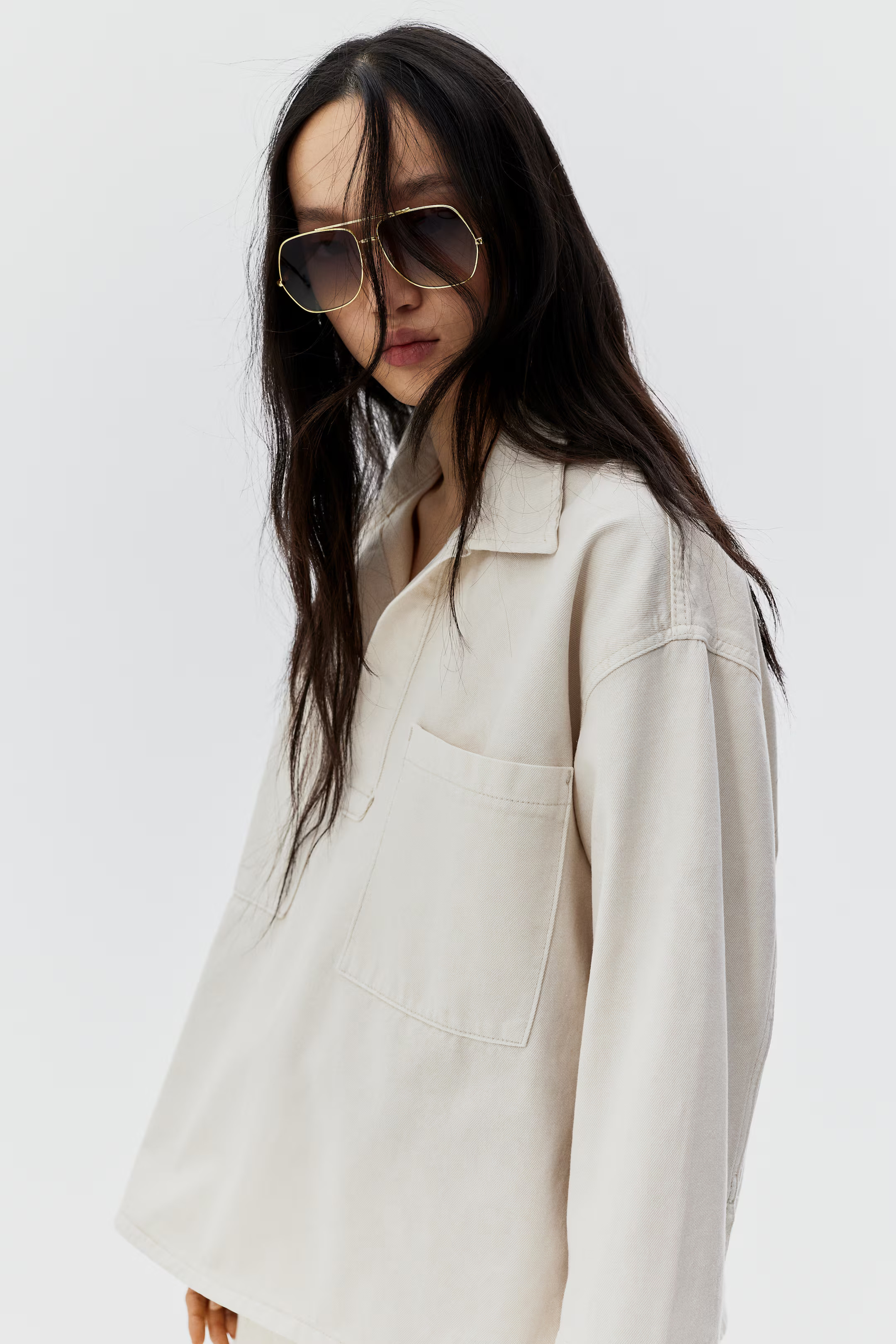 Oversized Pullover Denim Shirt | H&M (US + CA)