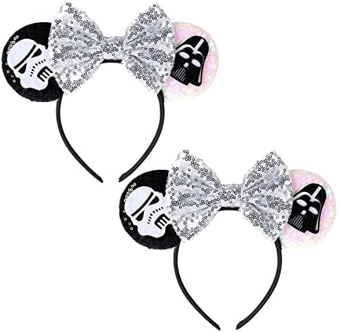 Amazon.com: 2 Pcs Star Wars Mickey Ears Headbands Minnie Mouse Ears Headbands for Women Girls Kid... | Amazon (US)