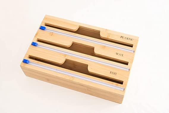 3 in 1 plastic wrap dispenser with cutter,Aluminum foil and wax paper dispenser | Amazon (US)