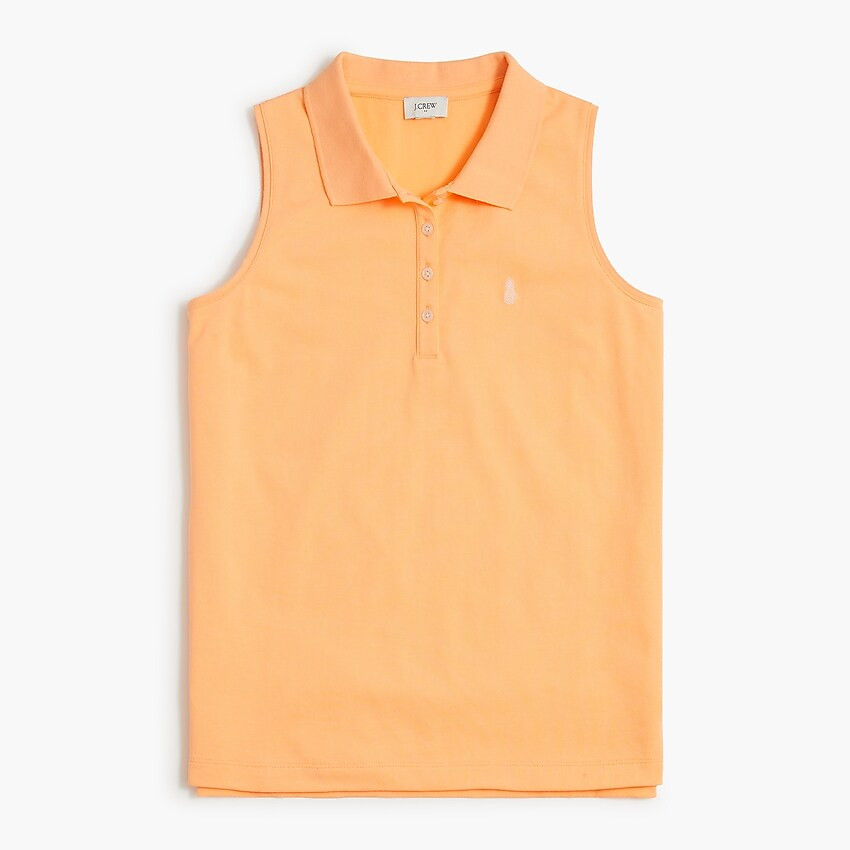Factory: Sleeveless Critter Piqué Polo Shirt For Women | J.Crew Factory