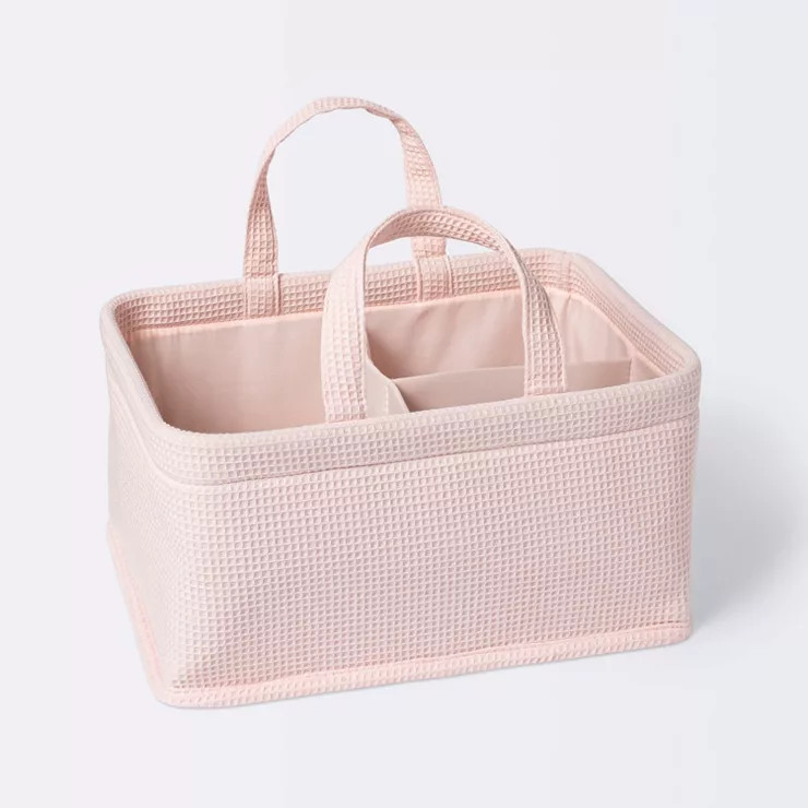 Waffle Weave Rectangular Diaper Caddy with Handles - Cloud Island™ | Target