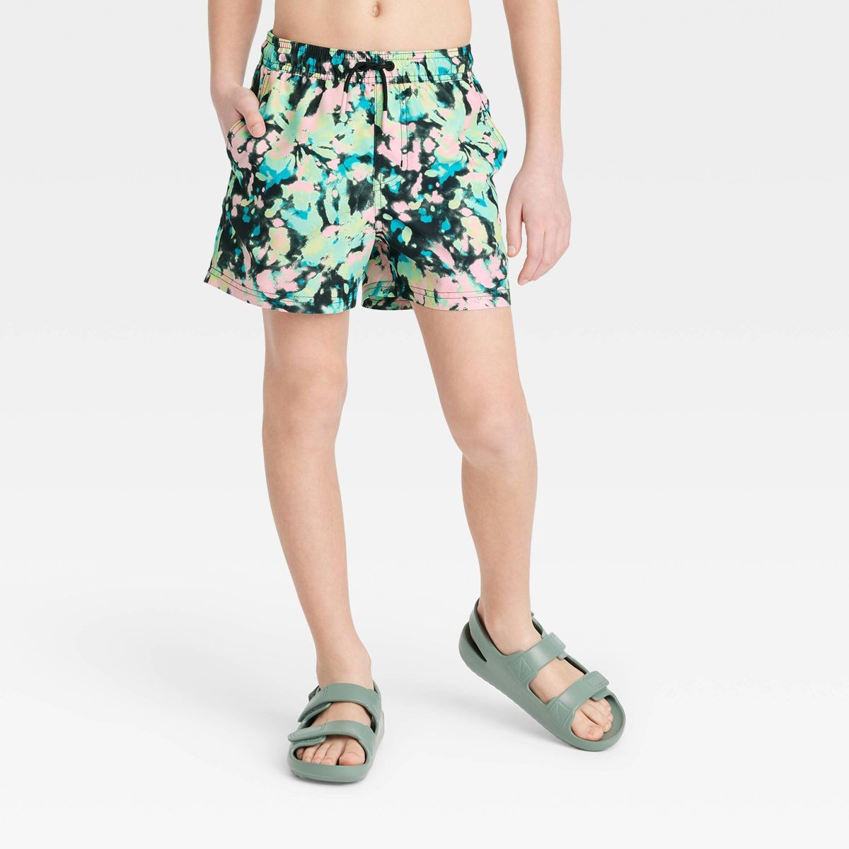 Boys' Ground Pastel Tie-Dye Swim Trunks - art class™ | Target