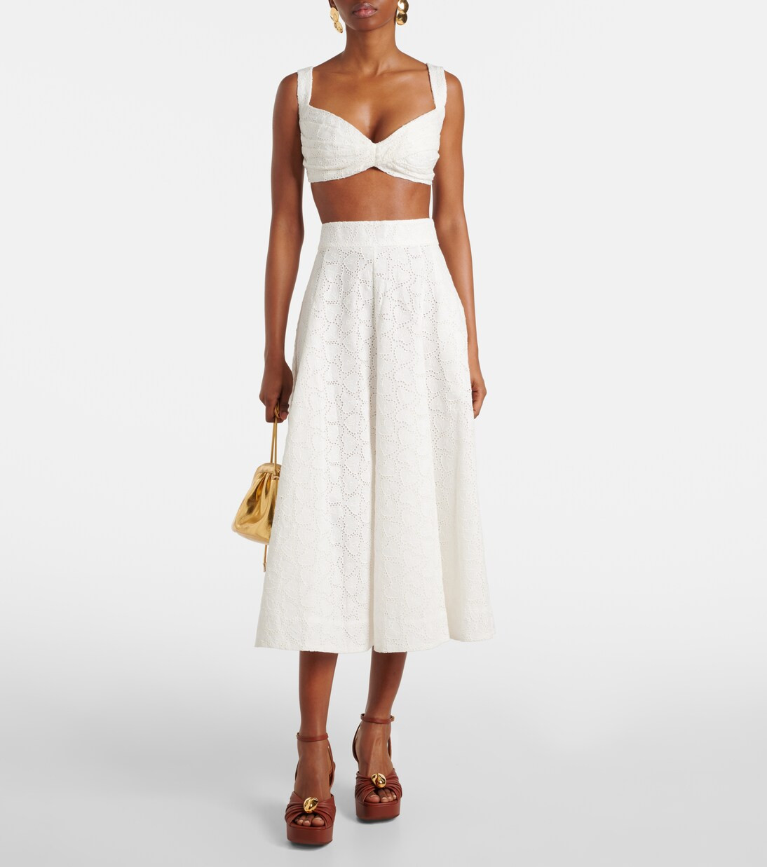 Crush Embroidered linen bra top | Mytheresa (UK)