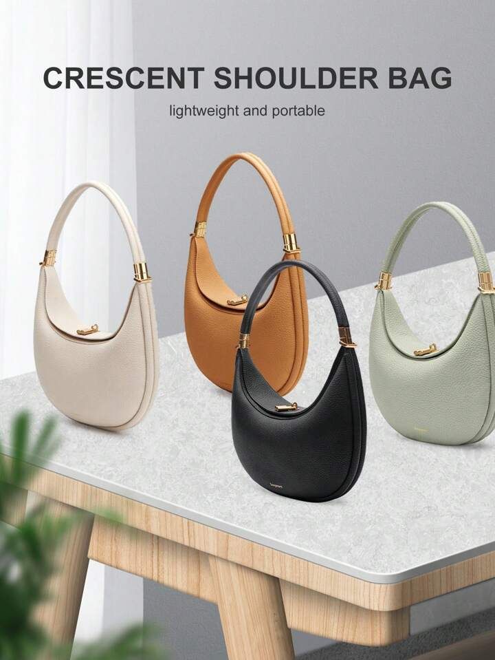 Fashionable Crescent Moon Shaped Shoulder Bag, Crossbody Bag, Handbag, Commuter Clutch | SHEIN