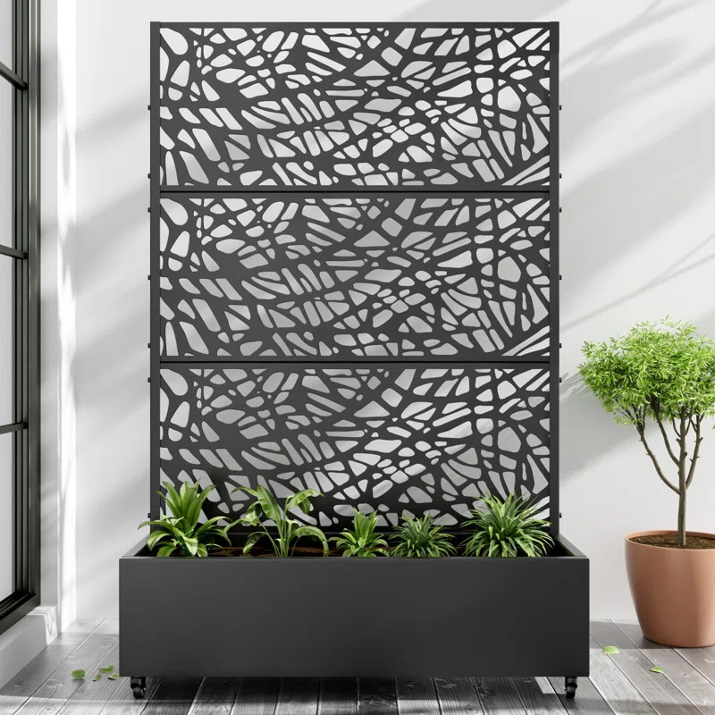 Eurel Metal Planter Box with Wheels | Wayfair North America