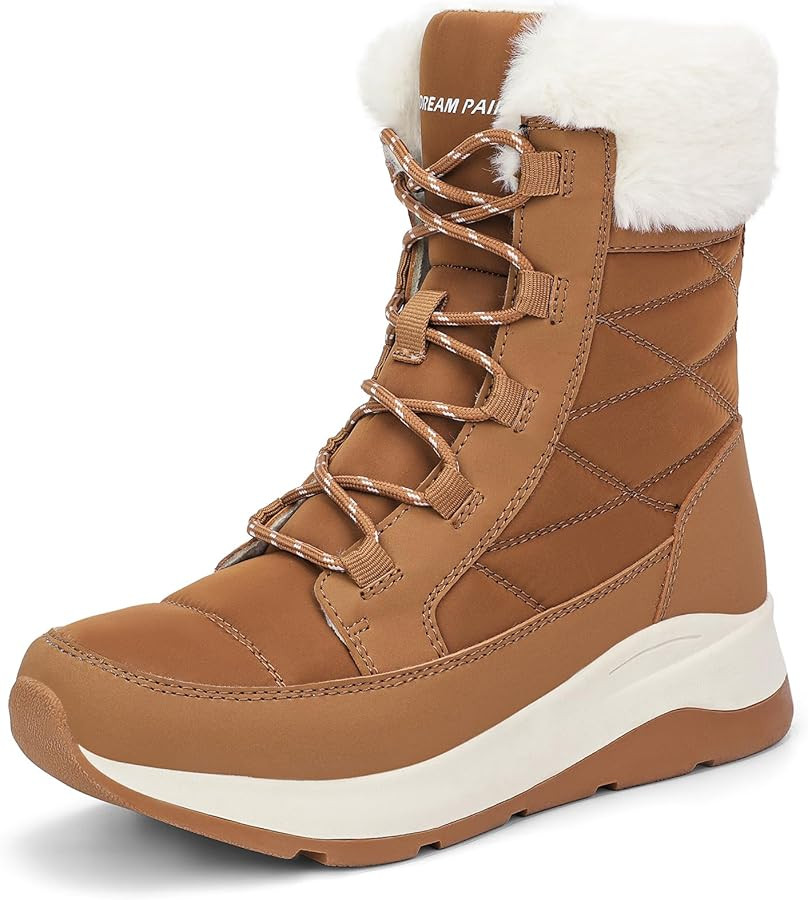 DREAM PAIRS Women's Winter Snow Boots Waterproof Lightweight Warm Faux Fur Lined Insulated Outdoo... | Amazon (US)