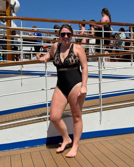 A cute black swimsuit great for vacation! It’s a plus size and I’m wearing the 0XL size 12. I’d say true to size  

#LTKmidsize #LTKswim #LTKplussize