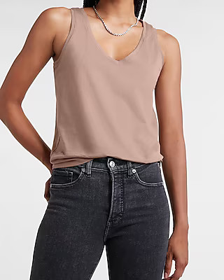Skimming V-Neck Tank | Express